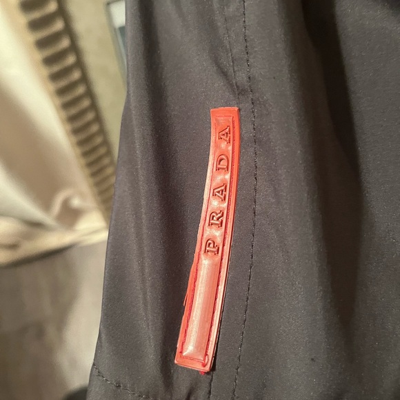 Women’s Black Jacket with Red Fur Collar - Picture 7 of 14